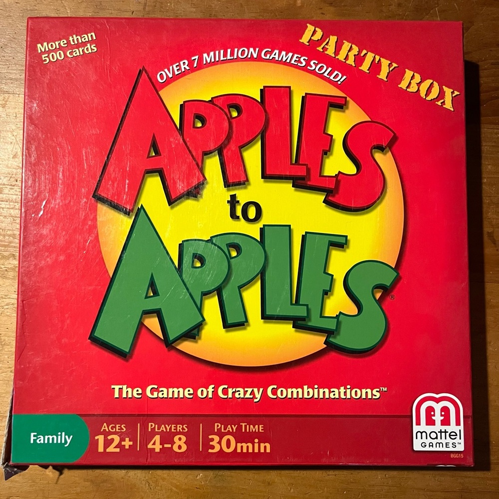 Mattel Red and Green Card Game Apples to Apples